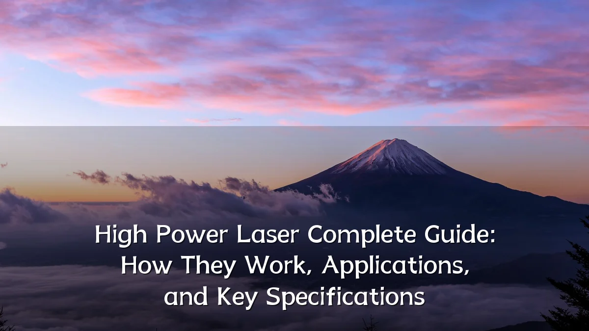 High Power Laser Complete Guide: How They Work, Applications, and Key Specifications
