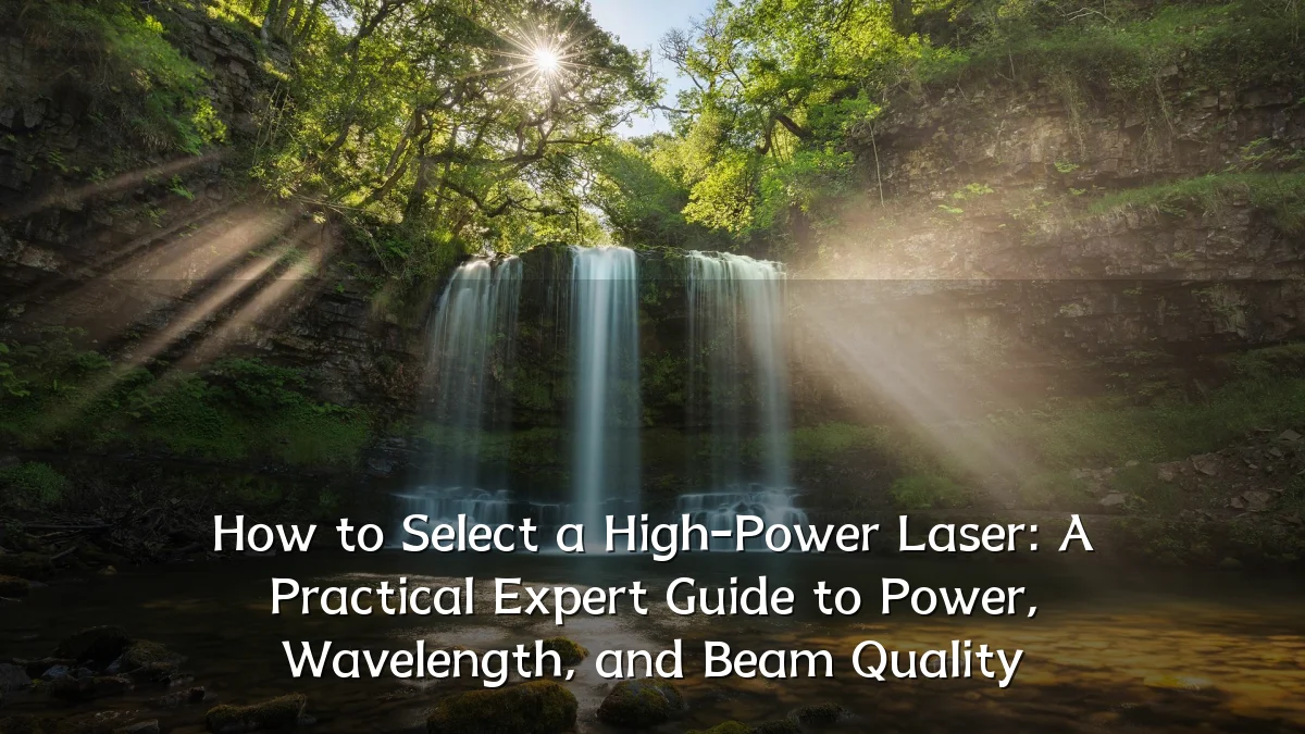 How to Select a High-Power Laser: A Practical Expert Guide to Power, Wavelength, and Beam Quality